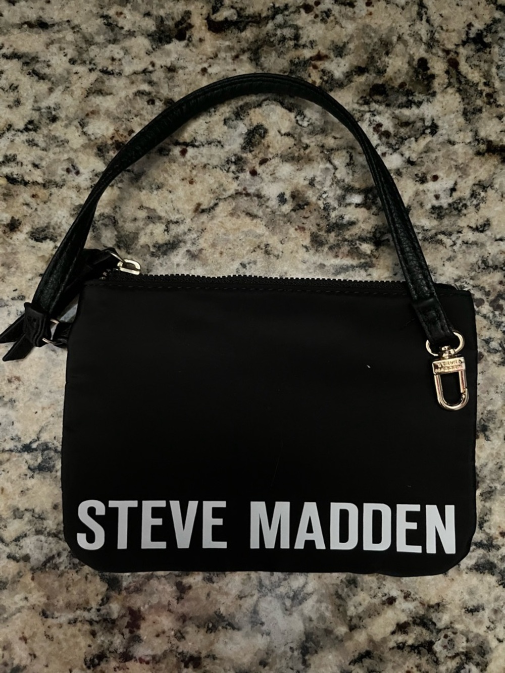 Steve Madden Black Logo Wristlet/Clutch